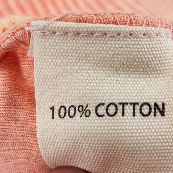 Pink Lily Women's Stellar Weekend Salmon Acid Wash Cropped Cord Sweatshirt - M - Picture 6 of 6